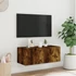 Kép 4/11 - Füstös tölgy színű fali TV-szekrény LED-ekkel 80x35x31 cm