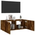Kép 6/11 - Füstös tölgy színű fali TV-szekrény LED-ekkel 80x35x31 cm