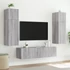 Kép 5/11 - 2 db szürke sonoma fali TV-szekrény LED-ekkel 80x35x31 cm