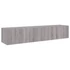 Kép 7/11 - 2 db szürke sonoma fali TV-szekrény LED-ekkel 80x35x31 cm