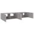 Kép 8/11 - 2 db szürke sonoma fali TV-szekrény LED-ekkel 80x35x31 cm