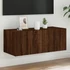 Kép 1/11 - Barna tölgyszínű fali TV-szekrény LED-del 80x35x31 cm