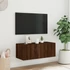 Kép 4/11 - Barna tölgyszínű fali TV-szekrény LED-del 80x35x31 cm