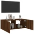 Kép 6/11 - Barna tölgyszínű fali TV-szekrény LED-del 80x35x31 cm