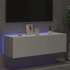 Kép 4/11 - Fehér fali TV-szekrény LED-világítással 100 x 35 x 31 cm