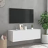 Kép 6/11 - Fehér fali TV-szekrény LED-világítással 100 x 35 x 31 cm