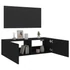 Kép 8/11 - Fekete fali TV-szekrény LED-világítással 100 x 35 x 31 cm