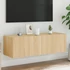 Kép 1/11 - Sonoma tölgy színű fali TV-szekrény LED-ekkel 100 x 35 x 31 cm