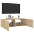 Kép 8/11 - Sonoma tölgy színű fali TV-szekrény LED-ekkel 100 x 35 x 31 cm