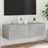 Kép 1/11 - Betonszürke fali TV-szekrény LED-világítással 100 x 35 x 31 cm