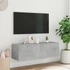 Kép 6/11 - Betonszürke fali TV-szekrény LED-világítással 100 x 35 x 31 cm