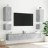 Kép 7/11 - Betonszürke fali TV-szekrény LED-világítással 100 x 35 x 31 cm