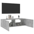 Kép 8/11 - Betonszürke fali TV-szekrény LED-világítással 100 x 35 x 31 cm