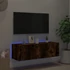 Kép 5/11 - Füstös tölgy színű fali TV-szekrény LED-ekkel 100 x 35 x 41 cm