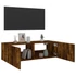 Kép 8/11 - Füstös tölgy színű fali TV-szekrény LED-ekkel 100 x 35 x 41 cm