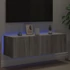 Kép 4/11 - Szürke sonoma színű fali TV-szekrény LED-ekkel 100 x 35 x 31 cm