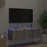 Kép 5/11 - Szürke sonoma színű fali TV-szekrény LED-ekkel 100 x 35 x 31 cm