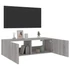 Kép 8/11 - Szürke sonoma színű fali TV-szekrény LED-ekkel 100 x 35 x 31 cm