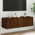Kép 1/11 - Barna tölgy színű fali TV-szekrény LED-ekkel 100 x 35 x 31 cm