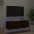 Kép 5/11 - Barna tölgy színű fali TV-szekrény LED-ekkel 100 x 35 x 31 cm