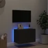 Kép 4/11 - Fekete fali TV-szekrény LED-világítással 60x35x41 cm