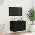 Kép 5/11 - Fekete fali TV-szekrény LED-világítással 60x35x41 cm