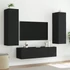Kép 6/11 - Fekete fali TV-szekrény LED-világítással 60x35x41 cm