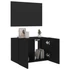 Kép 7/11 - Fekete fali TV-szekrény LED-világítással 60x35x41 cm