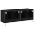 Kép 11/11 - 2 db fekete falra szerelhető TV-szekrény LED-del 60x35x41 cm
