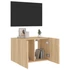 Kép 7/11 - Sonoma tölgy színű fali TV-szekrény LED-ekkel 60x35x41 cm