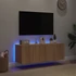 Kép 4/11 - 2 db sonoma tölgy színű fali TV-szekrény LED-del 60x35x41 cm