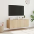 Kép 5/11 - 2 db sonoma tölgy színű fali TV-szekrény LED-del 60x35x41 cm