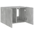 Kép 7/11 - Betonszürke falra szerelhető TV-szekrény LED-del 60x35x41 cm