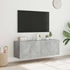 Kép 4/11 - 2 db betonszürke fali TV-szekrény LED-del 60x35x41 cm