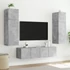 Kép 5/11 - 2 db betonszürke fali TV-szekrény LED-del 60x35x41 cm