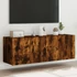 Kép 1/11 - 2 db füstös tölgy fali TV-szekrény LED-ekkel 60x35x41 cm