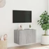 Kép 4/11 - Szürke sonoma színű fali TV-szekrény LED-ekkel 60x35x41 cm