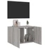 Kép 6/11 - Szürke sonoma színű fali TV-szekrény LED-ekkel 60x35x41 cm