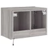 Kép 10/11 - Szürke sonoma színű fali TV-szekrény LED-ekkel 60x35x41 cm