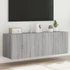 Kép 1/11 - 2 db szürke sonoma fali TV-szekrény LED-ekkel 60x35x41 cm
