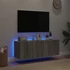 Kép 4/11 - 2 db szürke sonoma fali TV-szekrény LED-ekkel 60x35x41 cm
