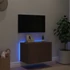 Kép 4/11 - Barna tölgyszínű fali TV-szekrény LED-del 60x35x41 cm
