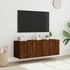Kép 4/11 - 2 db barna tölgyszínű fali TV-szekrény LED-del 60x35x41 cm