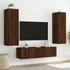 Kép 5/11 - 2 db barna tölgyszínű fali TV-szekrény LED-del 60x35x41 cm