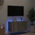 Kép 4/11 - Szürke sonoma színű fali TV-szekrény LED-del 80x35x41 cm