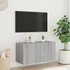 Kép 5/11 - Szürke sonoma színű fali TV-szekrény LED-del 80x35x41 cm