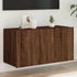 Kép 1/11 - Barna tölgyszínű fali TV-szekrény LED-del 80x35x41 cm