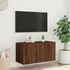 Kép 5/11 - Barna tölgyszínű fali TV-szekrény LED-del 80x35x41 cm