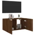 Kép 7/11 - Barna tölgyszínű fali TV-szekrény LED-del 80x35x41 cm