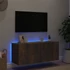 Kép 4/11 - Füstös tölgy színű fali TV-szekrény LED-ekkel 100 x 35 x 41 cm